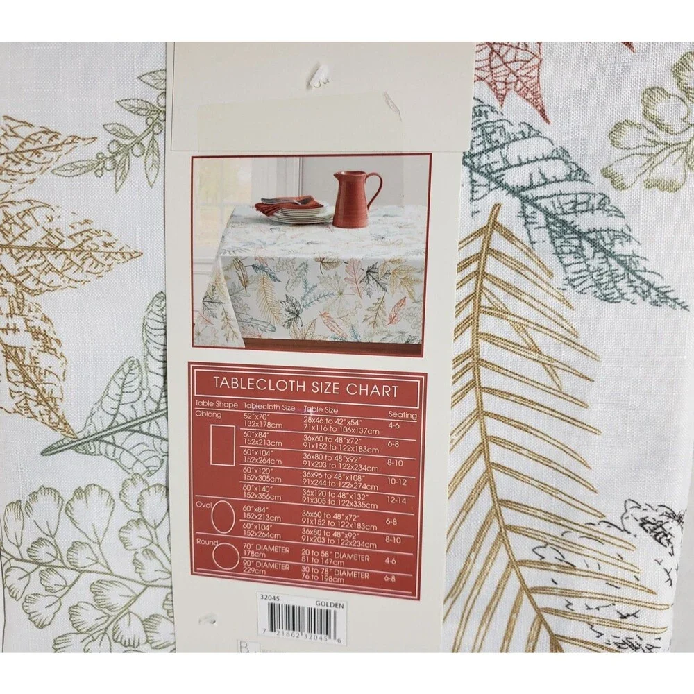 Printed Linen Tablecloth 60